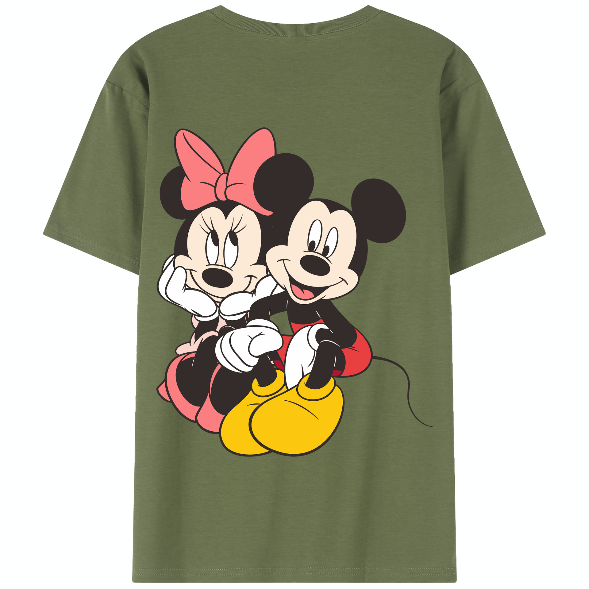 （画像用） ミッキーマウス Mickey Mouse 綿100％半袖Tシャツ（背面プリント）